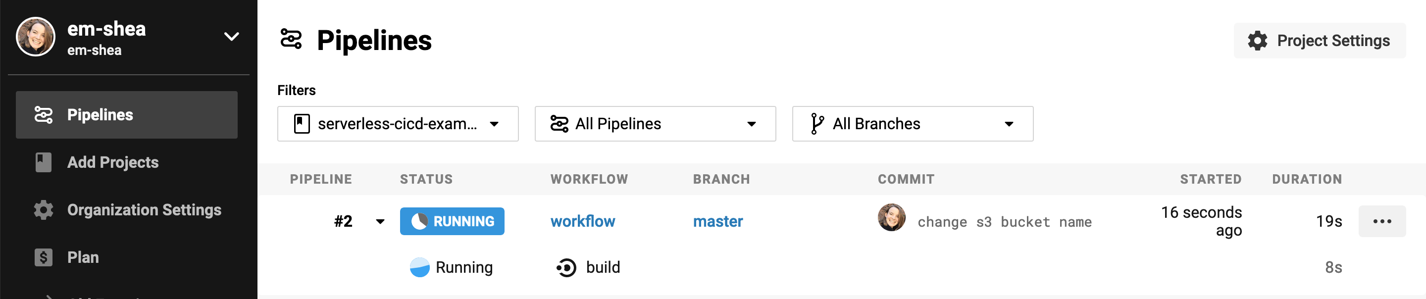New build in CircleCI
